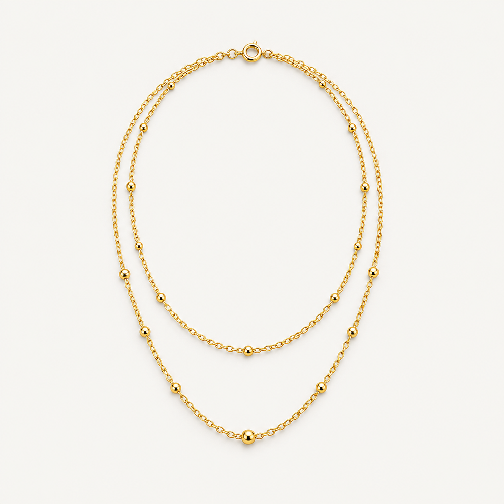 Alma Gold Plated Layered Necklace