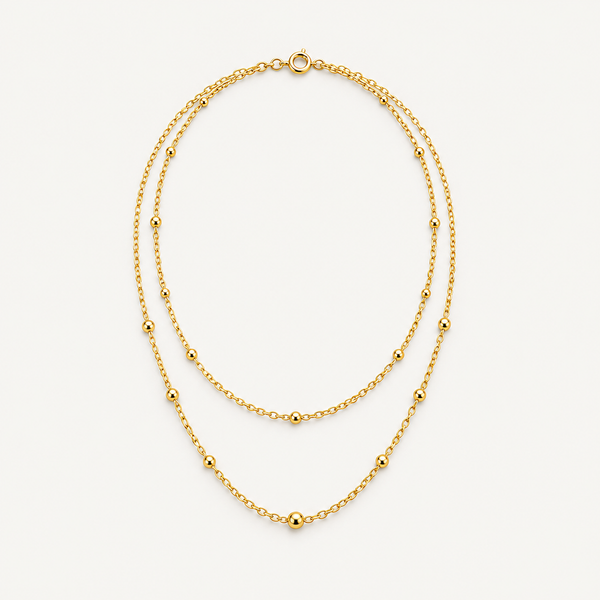 Alma Gold Plated Layered Necklace