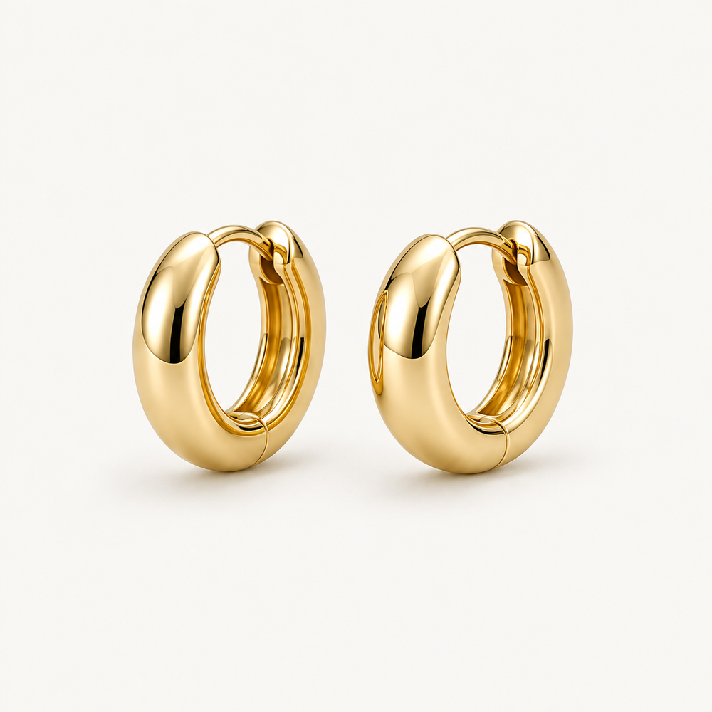 Inès Gold Plated Hoops