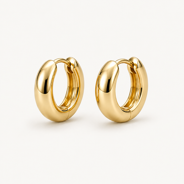 Inès Gold Plated Hoops